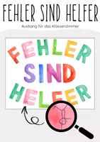 Vorschau - Poster - Fehler sind Helfer, Lernmotivation Aushang fürs Klassenzimmer - Deckblatt