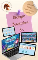 Vorschau - Arbeitsblätter - Buchstabe S - interaktive Genially-Übungen zum Lesen und Schreiben - Deckblatt