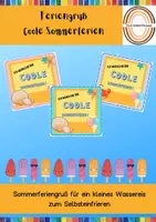 Vorschau - Bildkarten - Feriengruß: Coole Sommerferien - Deckblatt