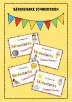 Vorschau - Bildkarten - Feriengruß: Bärenstarke Sommerferien - Seite 1