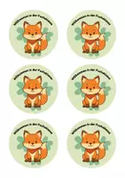 Vorschau - Bildkarten - Willkommensgruss Fuchsklasse Einschulung Buttons - Seite 1