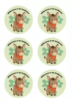 Vorschau - Bildkarten - Willkommensgruss Eselklasse Buttons 2 Größen Einschulung - Seite 1