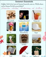 Vorschau - Präsentationen/Tafelbilder - Warm-up-Aktivitäten zum Thema Sommer (A1–A2) - Seite 1