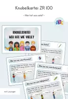 Vorschau - Arbeitsblätter - Knobelkartei im ZR 100 : Wer hat wie viele? (Fordermaterial) - Deckblatt