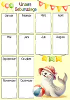 Vorschau - Poster - Robbenklasse Geburtstagskalender - Seite 1