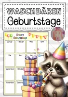Vorschau - Poster - Waschbärenklasse Geburtstagskalender - Deckblatt