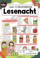 Vorschau - Arbeitsblätter - Lesenacht - Lese- & Abschreibkartei SAS/Schulausgangsschrift - Deckblatt