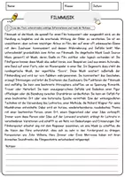 Vorschau - Arbeitsblätter - Filmmusik Arbeitsblätter mit Fragen + Lösungen Musik Leseverstehen und Wortschatz - Seite 1
