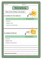 Vorschau - Arbeitsblätter - Rückmeldung für die Lese-Malbilder - Deckblatt