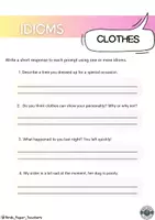 Vista previa - Hojas de trabajo - Clothes idioms worksheet - (b2+) - página 2