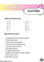 Vista previa - Hojas de trabajo - Clothes idioms worksheet - (b2+) - página 3