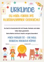 Vorschau - Poster - 50 Urkunden Grundschule | Schuljahresende, Zeugnisübergabe, Teilnahmeurkunden, Lesen, Mathe & besondere Leistungen - Seite 1
