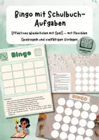 Vorschau - Arbeitsblätter - Bingo mit Schulbuch-Aufgaben - Effektives Wiederholen mit Spaß - Deckblatt