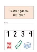 Vorschau - Arbeitsblätter - Textaufgaben-Heftchen und wichtige Begriffe - Deckblatt