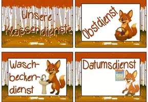 Vorschau - Bildkarten - Klassendienste Fuchsklasse #Klassentier - Seite 1