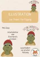 Vorschau - Bildkarten - Schildkrötenklasse- Illustration zur freien Verwendung (nicht kommerziell) - Deckblatt