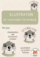 Vorschau - Bildkarten - Otterklasse- Illustration zur vielseitigen Verwendung (nicht kommerziell) - Deckblatt