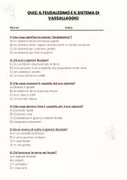 anteprima - Quiz - Il feudalesimo e il sistema di vassallaggio - Quiz - Pagina 1