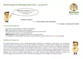 Vorschau - Mal- und Bastelvorlagen - Mitose Domino - Biomino - Seite 1