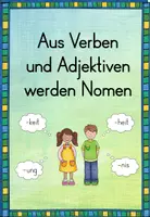 Vorschau - Arbeitsblätter - Aus Verben und Adjektiven werden Nomen - Übungsheft und Merkplakate - Seite 1