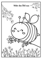 Vorschau - Mal- und Bastelvorlagen - Bienen und Marienkäfer Ausmalbilder - Seite 2