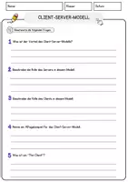 Vorschau - Arbeitsblätter - Client-Server-Modell Arbeitsblätter mit Fragen + Lösungen Informatik Lesetext - Seite 3