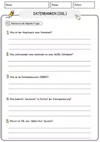 Vorschau - Arbeitsblätter - Datenbanken (SQL) Arbeitsblätter mit Fragen + Lösungen Informatik Lesetext - Seite 3
