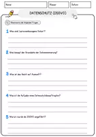 Vorschau - Arbeitsblätter - Datenschutz (DSGVO) Arbeitsblätter mit Fragen + Lösungen Informatik Lesetext - Seite 3