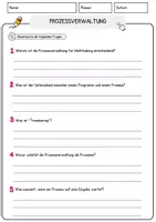 Vorschau - Arbeitsblätter - Prozessverwaltung Arbeitsblätter mit Fragen + Lösungen Informatik Leseverstehen und Wortschatz - Seite 3