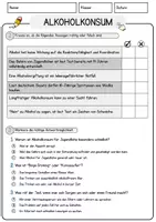 Vorschau - Arbeitsblätter - Alkoholkonsum Arbeitsblätter mit Fragen + Lösungen Lesetext - Seite 2