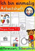 Vorschau - Unterrichtsreihen - Materialpaket - ICH BIN EINMALIG Klasse 1 und 2 Religion Ethik - Seite 1