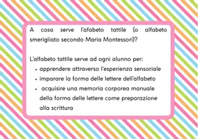 anteprima - Esercizi - KIT CREA CON I TUOI ALUNNI L'ALFABETO TATTILE formato A5 - Pagina 1