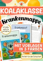 Vorschau - Arbeitsblätter - Koalaklasse - Krankenmappe (Schulstart) - Deckblatt