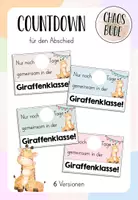 Vorschau - Anderer Materialtyp - Countdown für den Abschied - Giraffenklasse - Deckblatt
