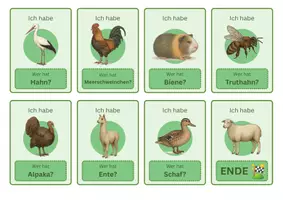 Vorschau - Spiele - Ich habe - Wer hat (Lesespiel) - Bauernhoftiere - Seite 3