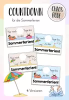Vorschau - Anderer Materialtyp - Sommerferien Countdown für deine Klasse - Deckblatt