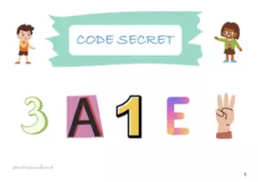 Aperçu - Apprentissages en autonomie - code secret - Page 1