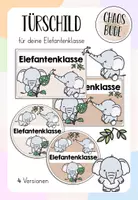 Vorschau - Poster - Türschild für deine Elefantenklasse - Deckblatt