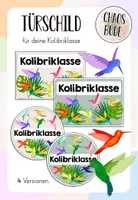 Vorschau - Poster - Türschild für deine Kolibri-Klasse - Deckblatt