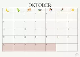 Voorbeeld - Maandkalender '25 - '26 neutraal - Pagina 1