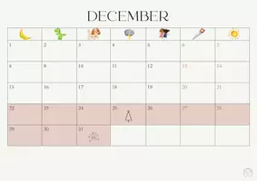 Voorbeeld - Maandkalender '25 - '26 neutraal - Pagina 3