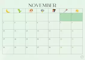 Voorbeeld - Maandkalender '25-'26 gekleurd - Pagina 2