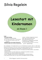 Vorschau - Arbeitsblätter - Lesestart mit Kindernamen - Deckblatt