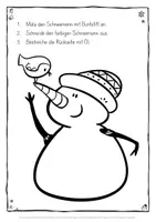 Vorschau - Mal- und Bastelvorlagen - Fensterdeko Schneemann Weihnachten Winter Öltrick Kunst Fensterbilder - Seite 3