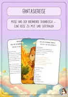 Vorschau - Mal- und Bastelvorlagen - Mose und der brennende Dornbusch – Eine Reise zu Mut & Vertrauen - Deckblatt