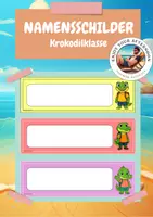 Vorschau - Anderer Materialtyp - Namensschilder für die Krokodilklasse - Deckblatt