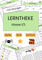 Vorschau - Arbeitsblätter - Sp St Sch - Werkstatt Klasse 1 und 2 (mit Lösungen) - Deckblatt