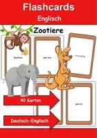 Vorschau - Spiele - Flashcards Zootiere Deutsch-Englisch (Vokabeln) - Lesekarten - Deckblatt