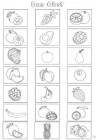 Vorschau - Mal- und Bastelvorlagen - Symbole für Vokabelheft "Verben - Was kann ich mit Obst und Gemüse tun?" DaZ / DaF / Deutsch - Seite 2