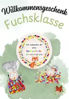 Vorschau - Mal- und Bastelvorlagen - Willkommensgeschenk Fuchsklasse - Deckblatt